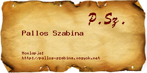 Pallos Szabina névjegykártya